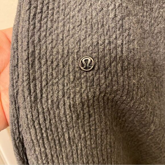 Lululemon Retreat Yourself Heathered Core Dark Grey Cropped Wide Leg Pant Size 4 - Picture 7 of 12